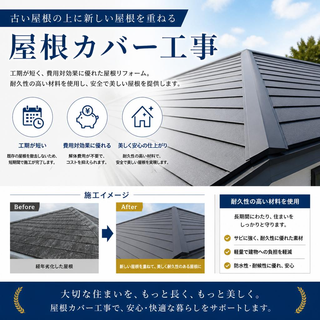 屋根カバー工事で安心の防御