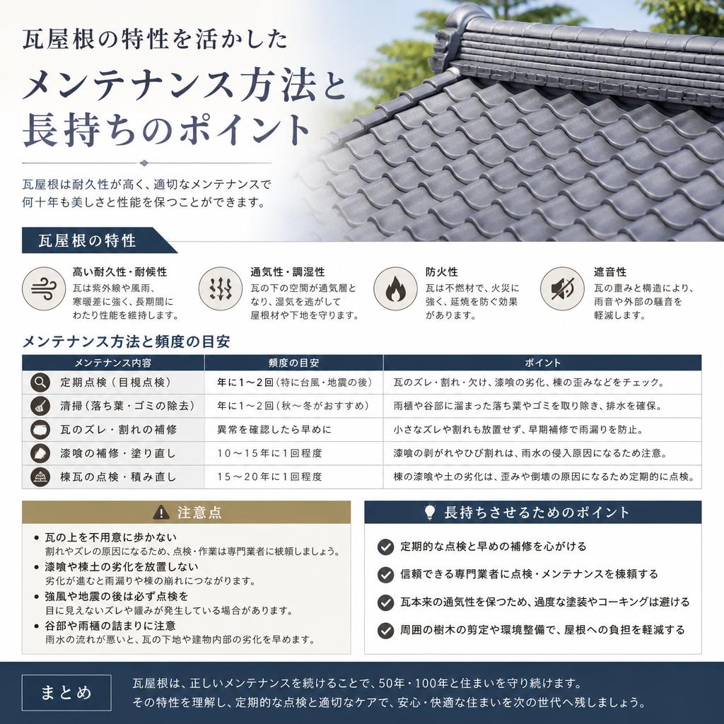 3. 瓦屋根のメンテナンス方法
