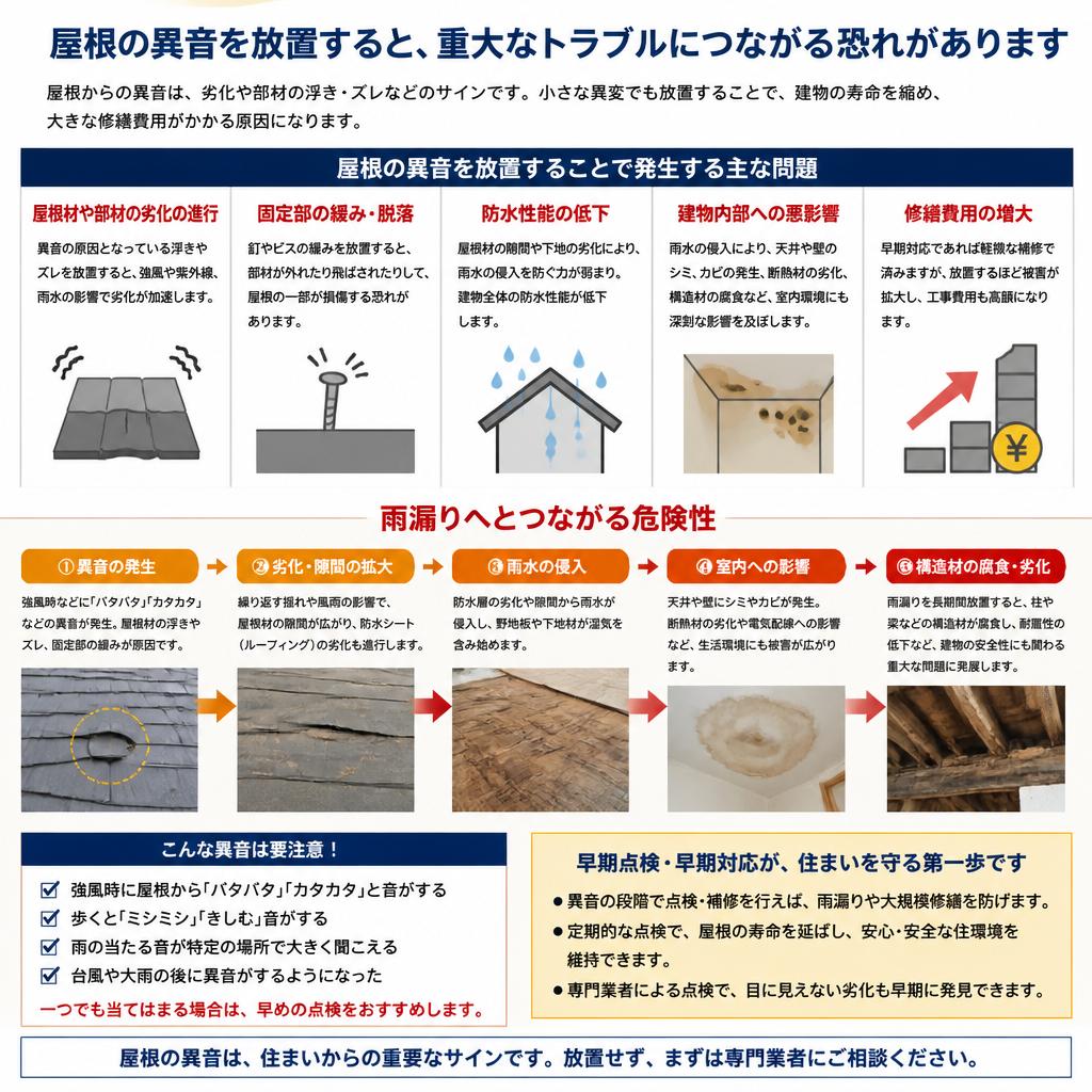 異音を放置するとどうなる？